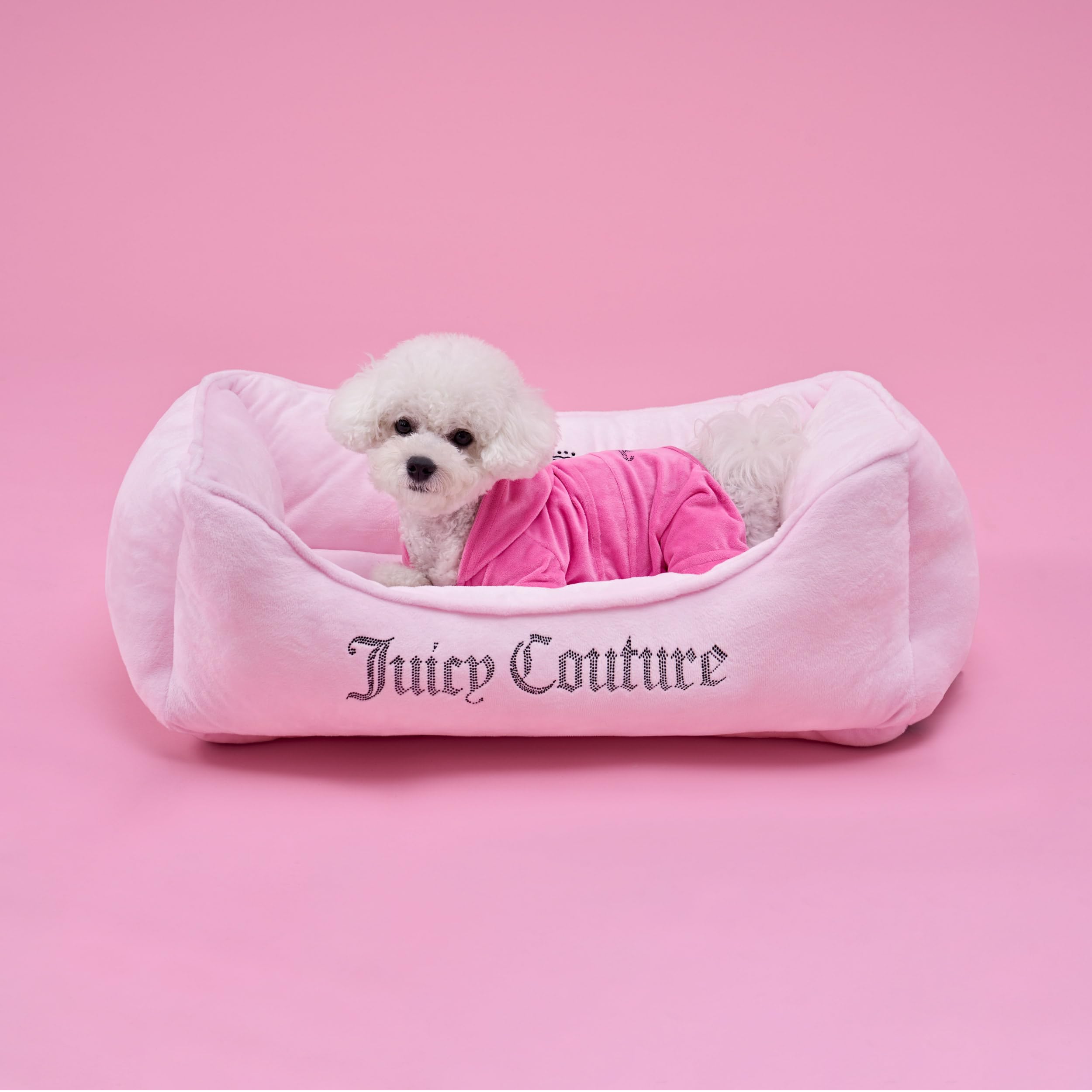 Amazon.com: Juicy Couture Crown Bling Pink Pet Bed for Dogs and